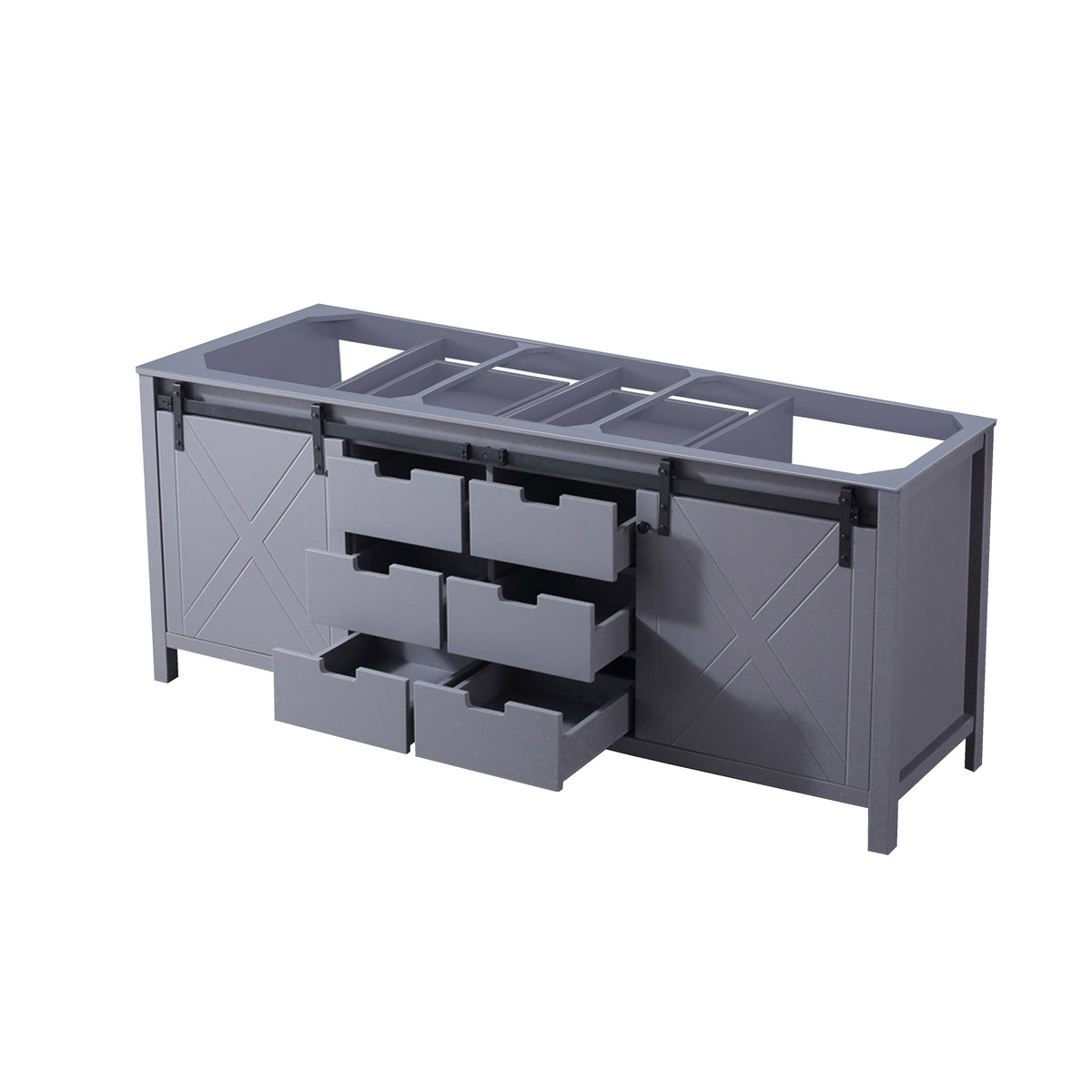 Lexora Marsyas 80 in. Dark Grey Double Sink Bath Vanity