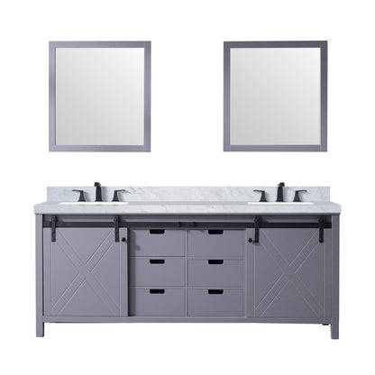 Lexora Marsyas 80 in. Dark Grey Double Sink Bath Vanity