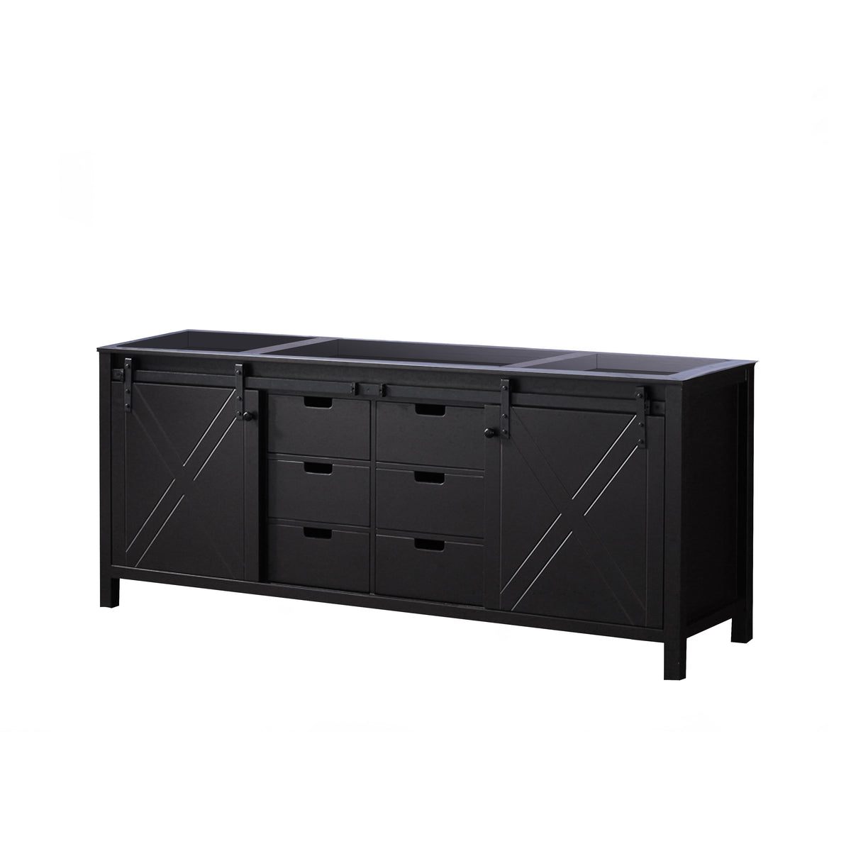 Lexora Marsyas 80 in. Brown Double Sink Bath Vanity