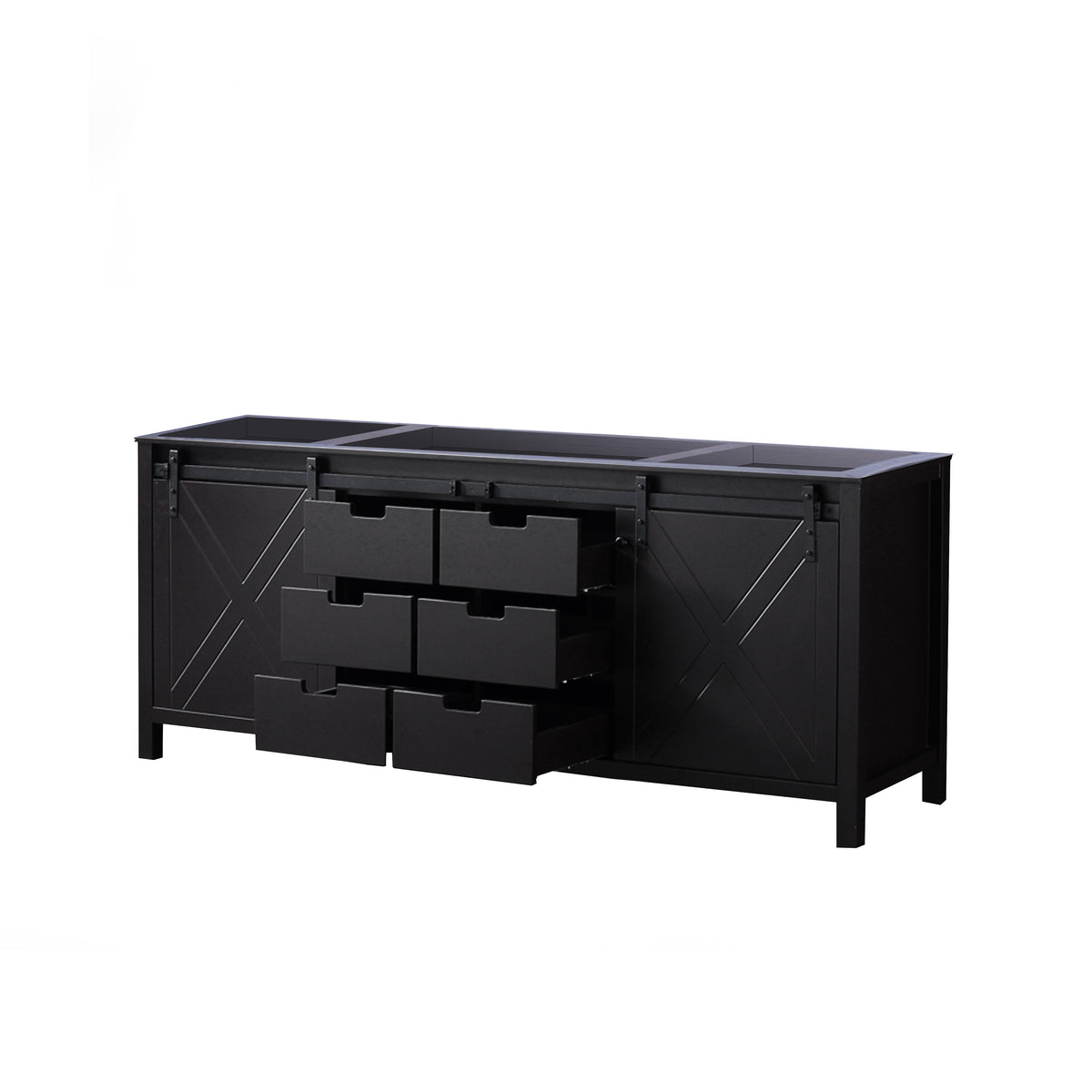Lexora Marsyas 80 in. Brown Double Sink Bath Vanity