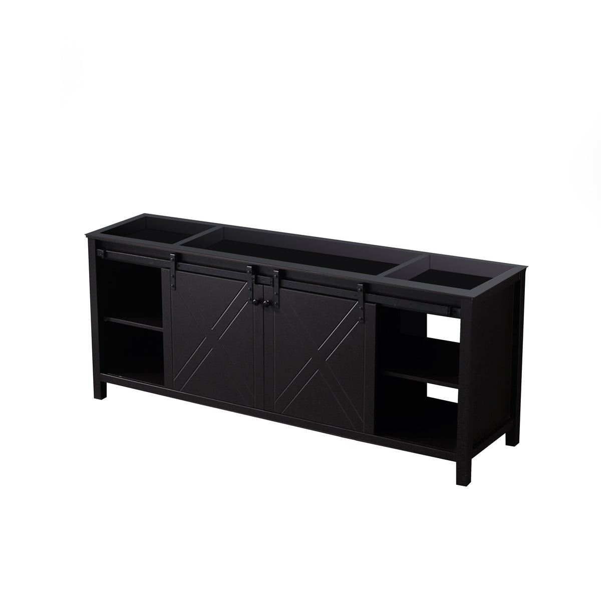 Lexora Marsyas 80 in. Brown Double Sink Bath Vanity