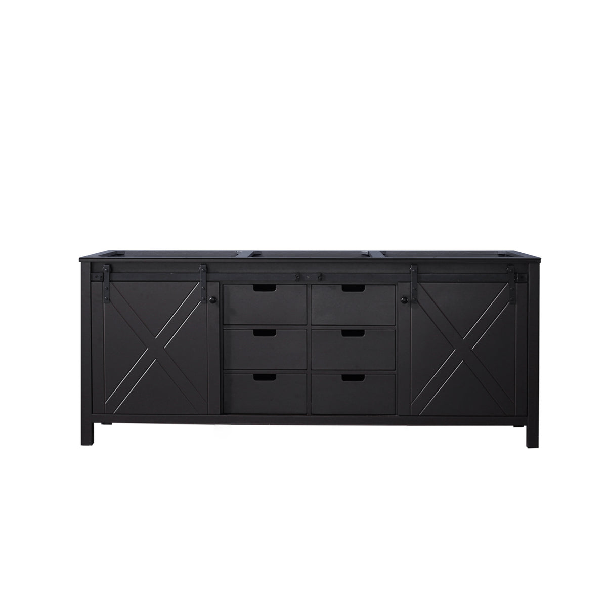 Lexora Marsyas 80 in. Brown Double Sink Bath Vanity