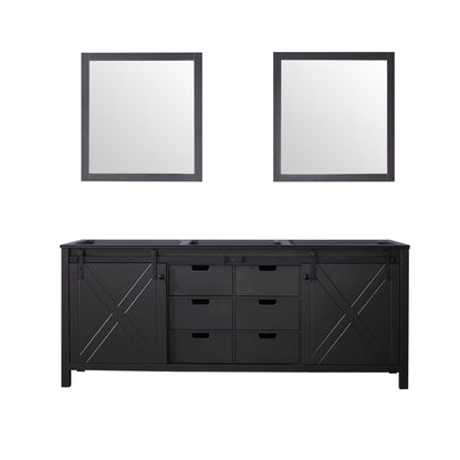 Lexora Marsyas 80 in. Brown Double Sink Bath Vanity