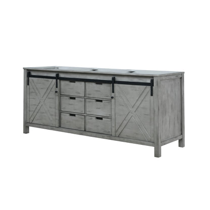 Lexora Marsyas 80 in. Ash Grey Double Sink Bath Vanity