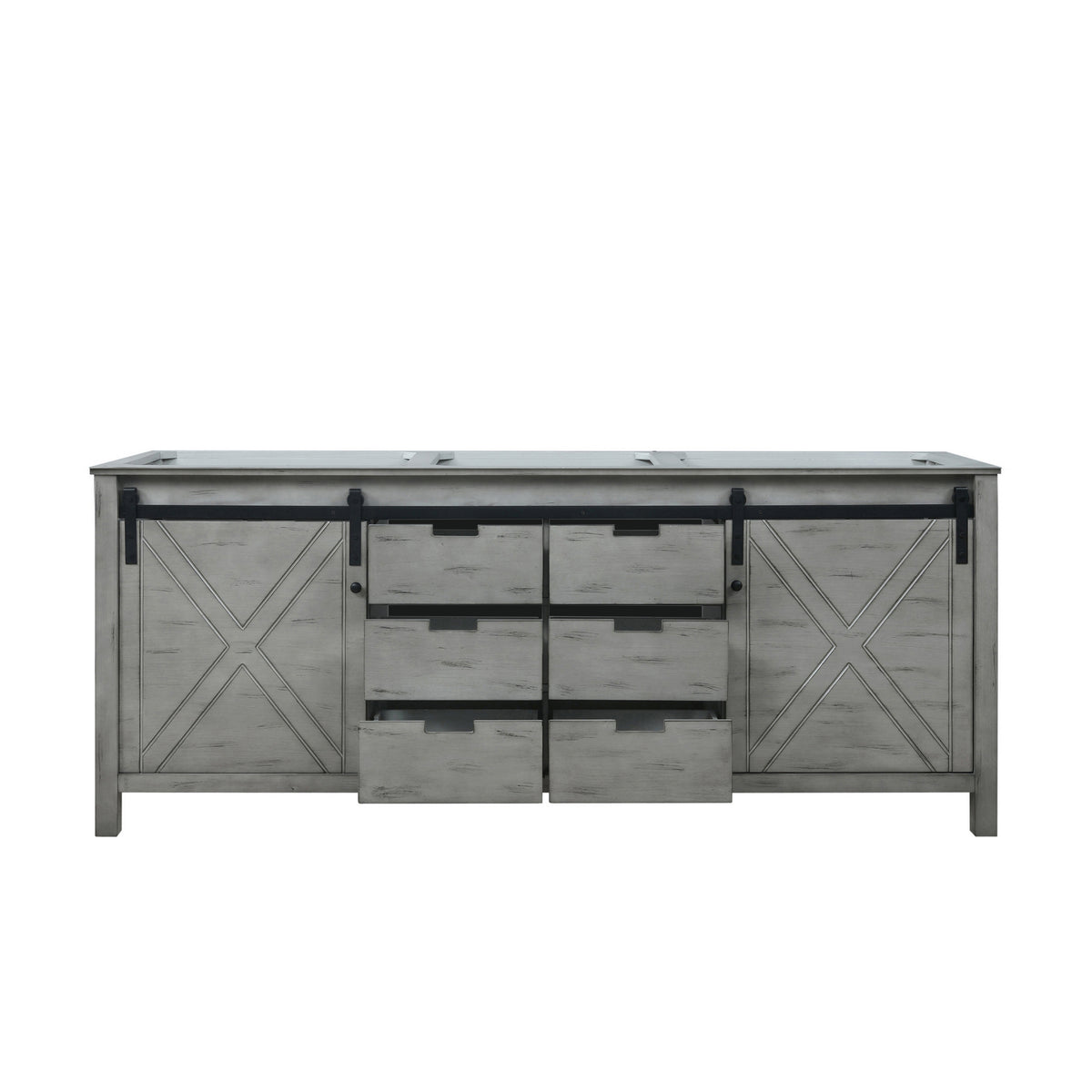 Lexora Marsyas 80 in. Ash Grey Double Sink Bath Vanity
