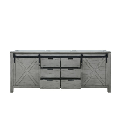 Lexora Marsyas 80 in. Ash Grey Double Sink Bath Vanity