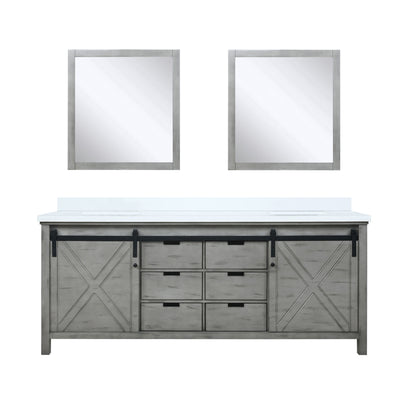 Lexora Marsyas 80 in. Ash Grey Double Sink Bath Vanity