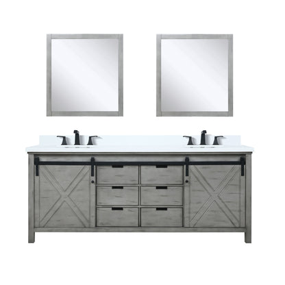 Lexora Marsyas 80 in. Ash Grey Double Sink Bath Vanity