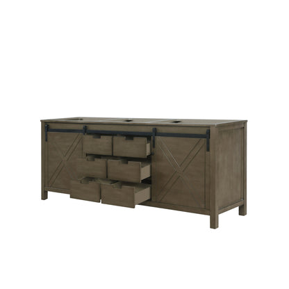 Lexora Marsyas 80 in. Rustic Brown Double Sink Bath Vanity