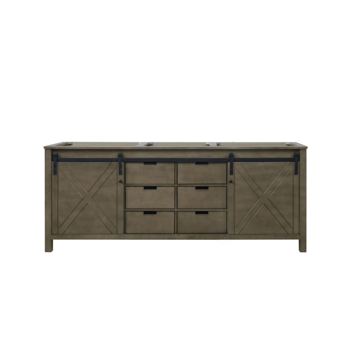 Lexora Marsyas 80 in. Rustic Brown Double Sink Bath Vanity