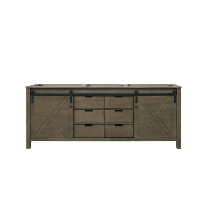 Lexora Marsyas 80 in. Rustic Brown Double Sink Bath Vanity