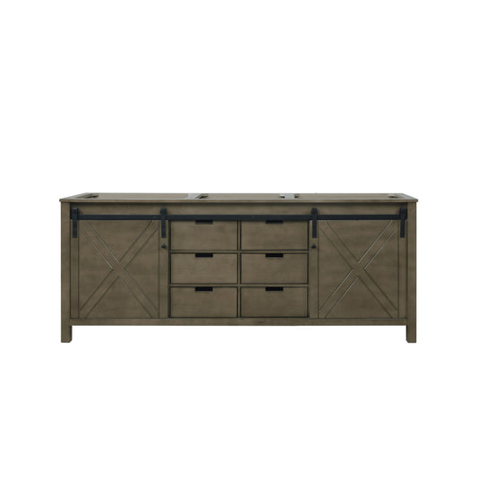 Lexora Marsyas 80 in. Rustic Brown Double Sink Bath Vanity