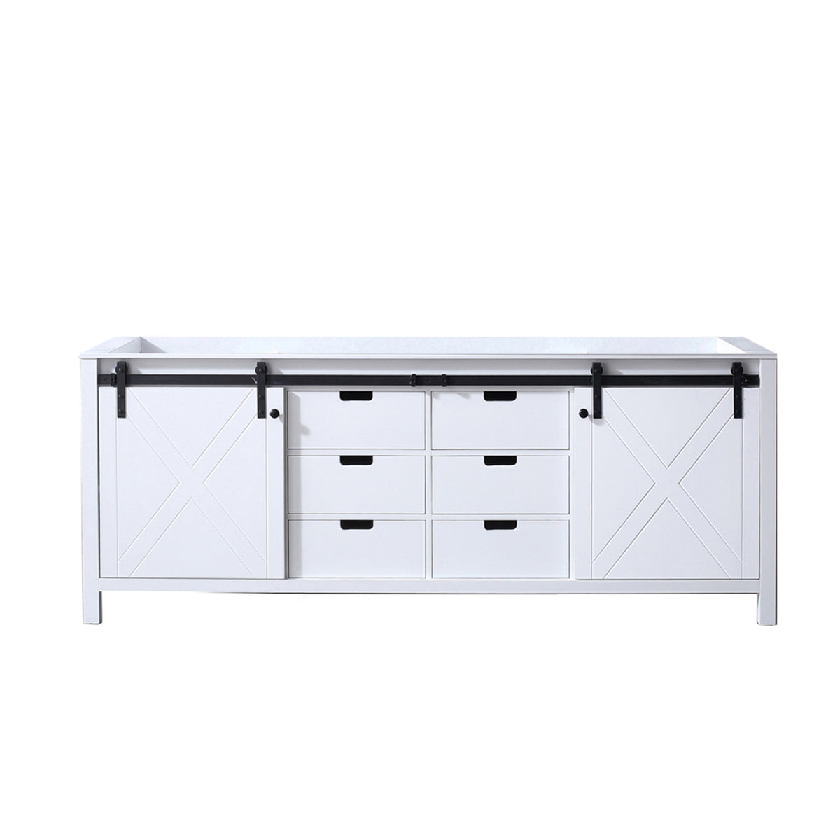 Lexora Marsyas 84 in. White Double Sink Bath Vanity