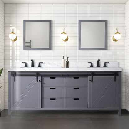Lexora Marsyas 84 in. Dark Grey Double Sink Bath Vanity