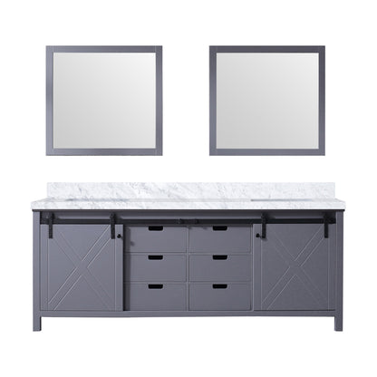Lexora Marsyas 84 in. Dark Grey Double Sink Bath Vanity