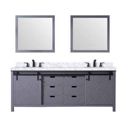 Lexora Marsyas 84 in. Dark Grey Double Sink Bath Vanity