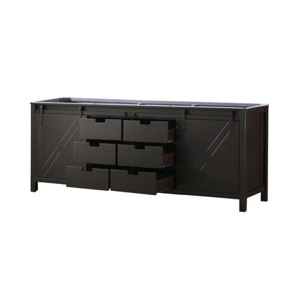 Lexora Marsyas 84 in. Brown Double Sink Bath Vanity