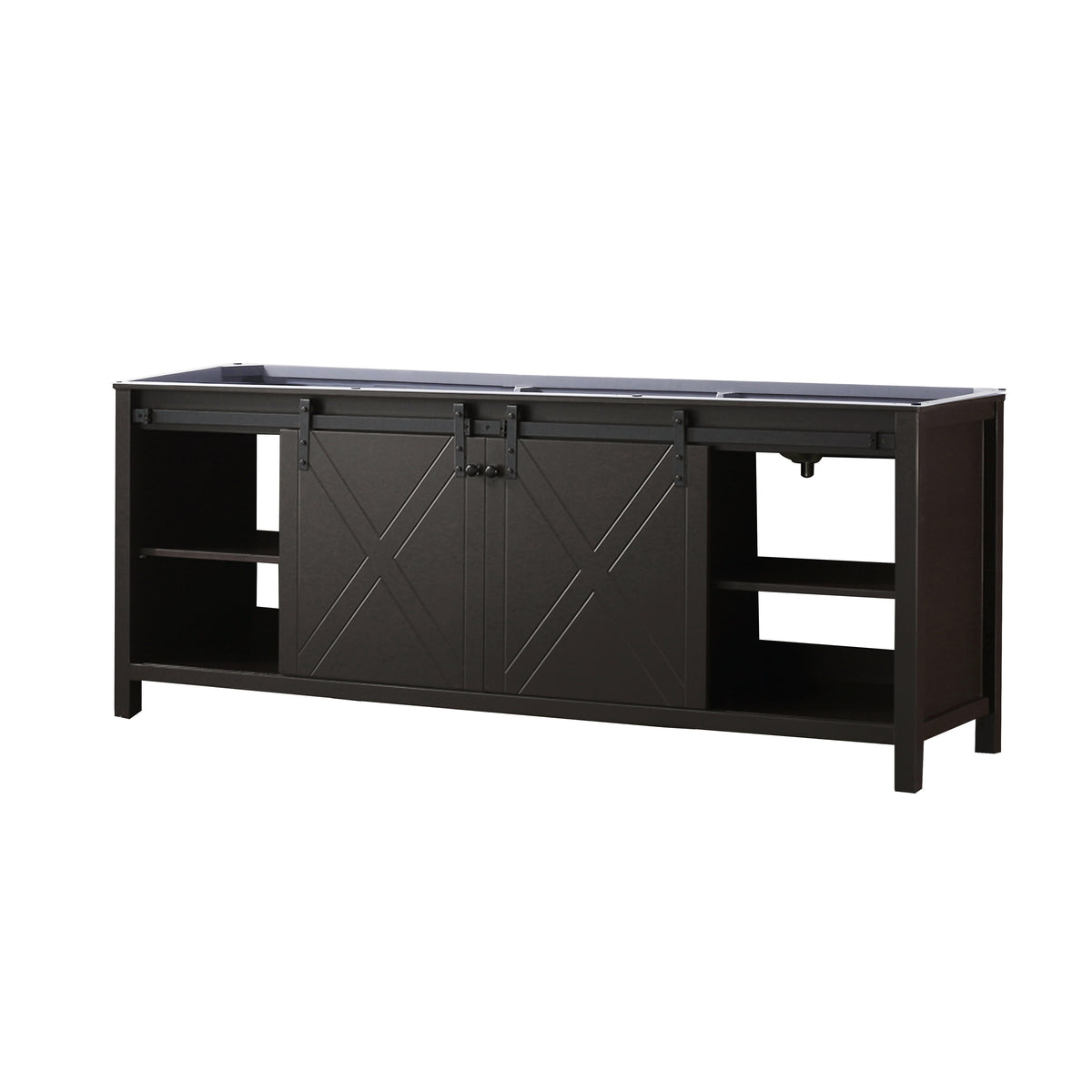 Lexora Marsyas 84 in. Brown Double Sink Bath Vanity