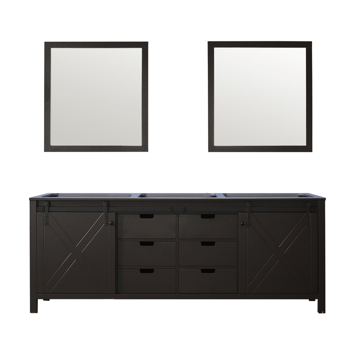 Lexora Marsyas 84 in. Brown Double Sink Bath Vanity