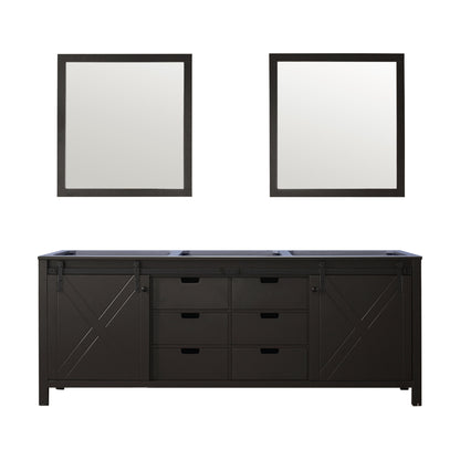 Lexora Marsyas 84 in. Brown Double Sink Bath Vanity