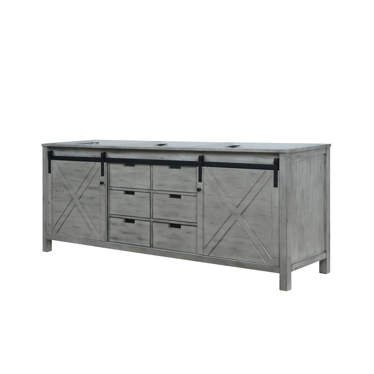 Lexora Marsyas 84 in. Ash Grey Double Sink Bath Vanity
