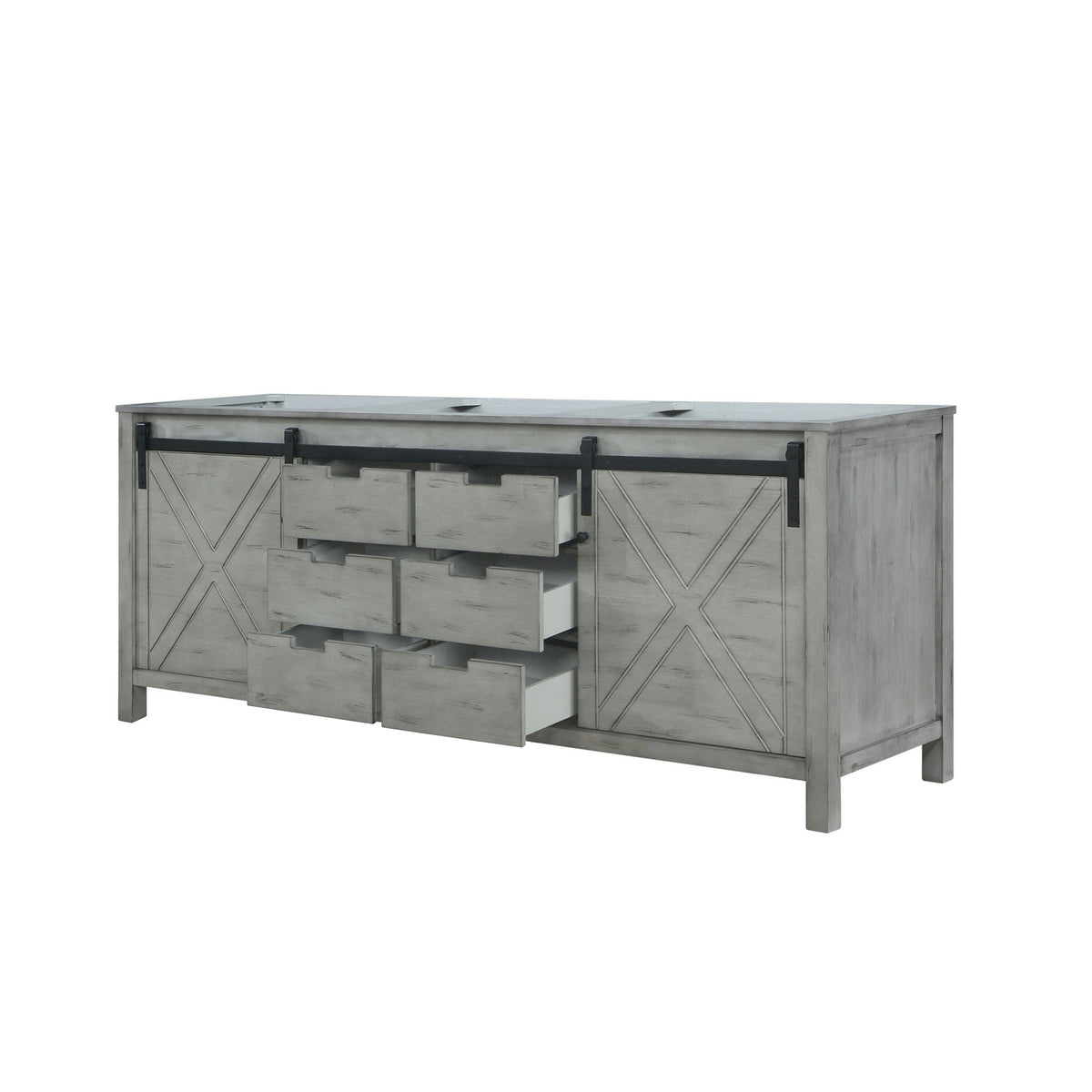 Lexora Marsyas 84 in. Ash Grey Double Sink Bath Vanity