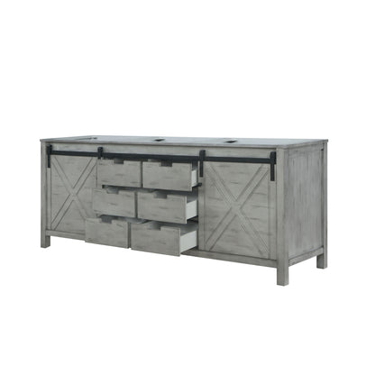 Lexora Marsyas 84 in. Ash Grey Double Sink Bath Vanity