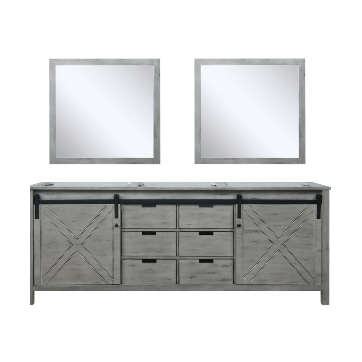 Lexora Marsyas 84 in. Ash Grey Double Sink Bath Vanity