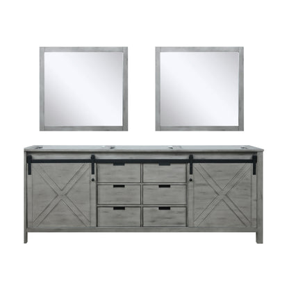 Lexora Marsyas 84 in. Ash Grey Double Sink Bath Vanity