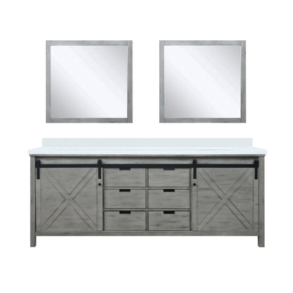 Lexora Marsyas 84 in. Ash Grey Double Sink Bath Vanity