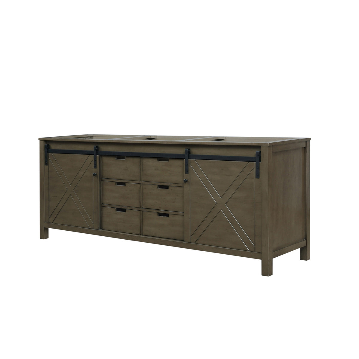 Lexora Marsyas 84 in. Rustic Brown Double Sink Bath Vanity