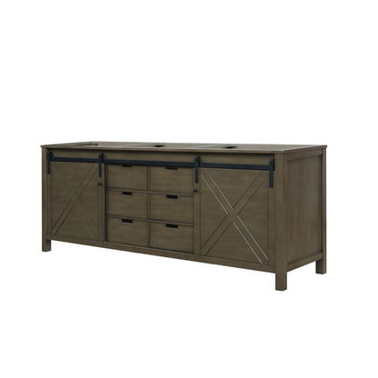 Lexora Marsyas 84 in. Rustic Brown Double Sink Bath Vanity