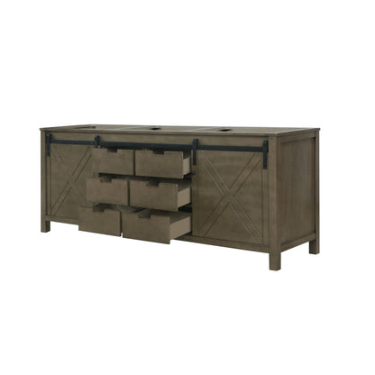 Lexora Marsyas 84 in. Rustic Brown Double Sink Bath Vanity