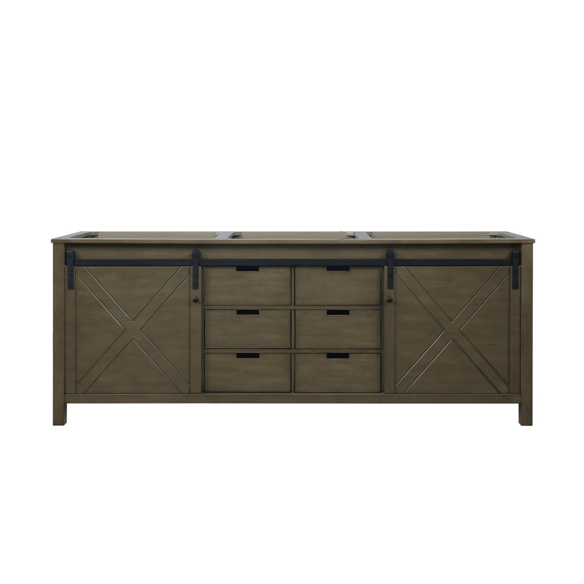 Lexora Marsyas 84 in. Rustic Brown Double Sink Bath Vanity
