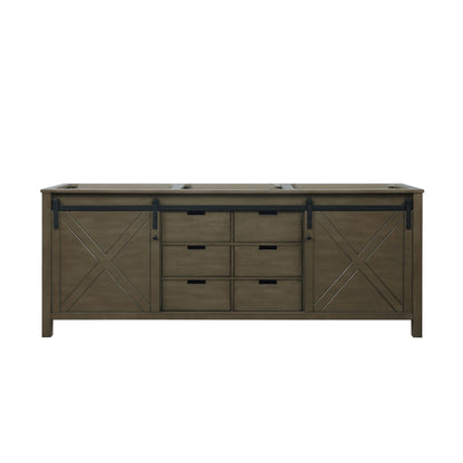 Lexora Marsyas 84 in. Rustic Brown Double Sink Bath Vanity