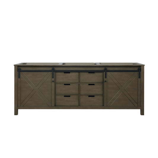 Lexora Marsyas 84 in. Rustic Brown Double Sink Bath Vanity