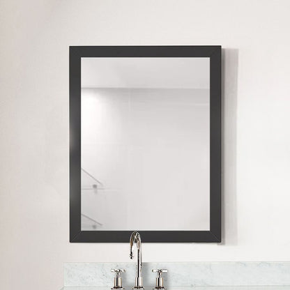 Lexora Castor 28 in W x 36 in H Black Mirror