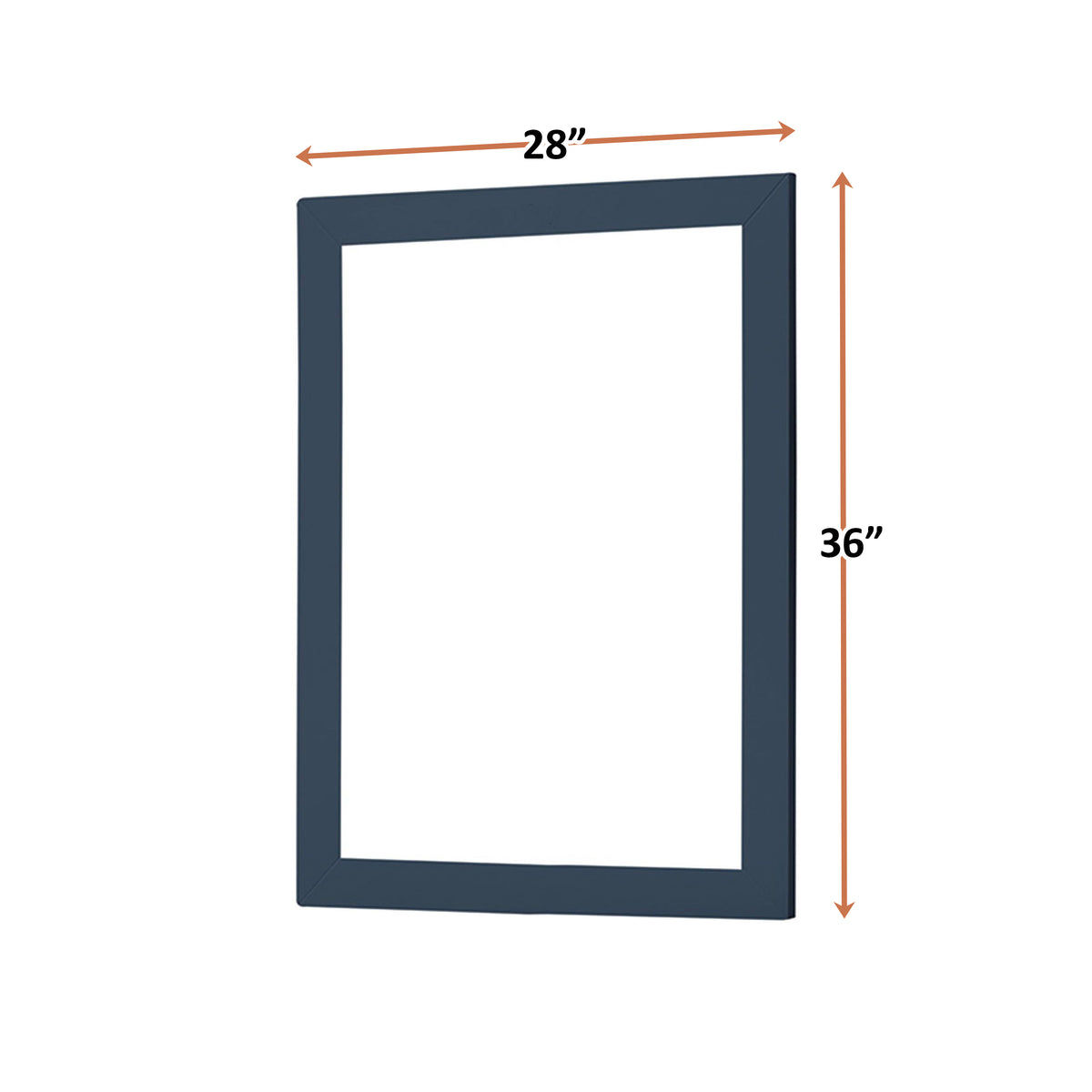 Lexora Castor 28 in W x 36 in H Blue Mirror