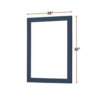 Lexora Castor 28 in W x 36 in H Blue Mirror