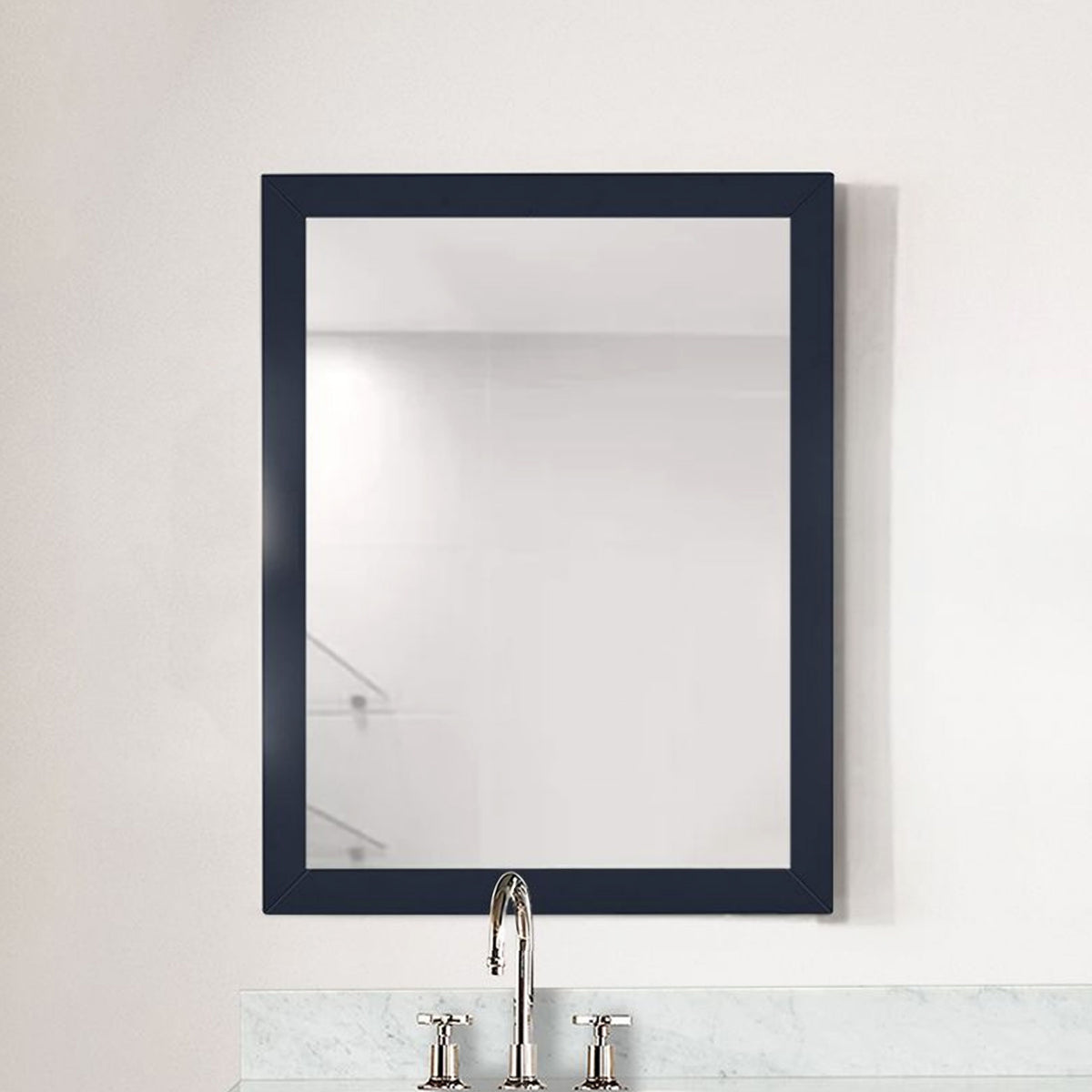 Lexora Castor 28 in W x 36 in H Blue Mirror