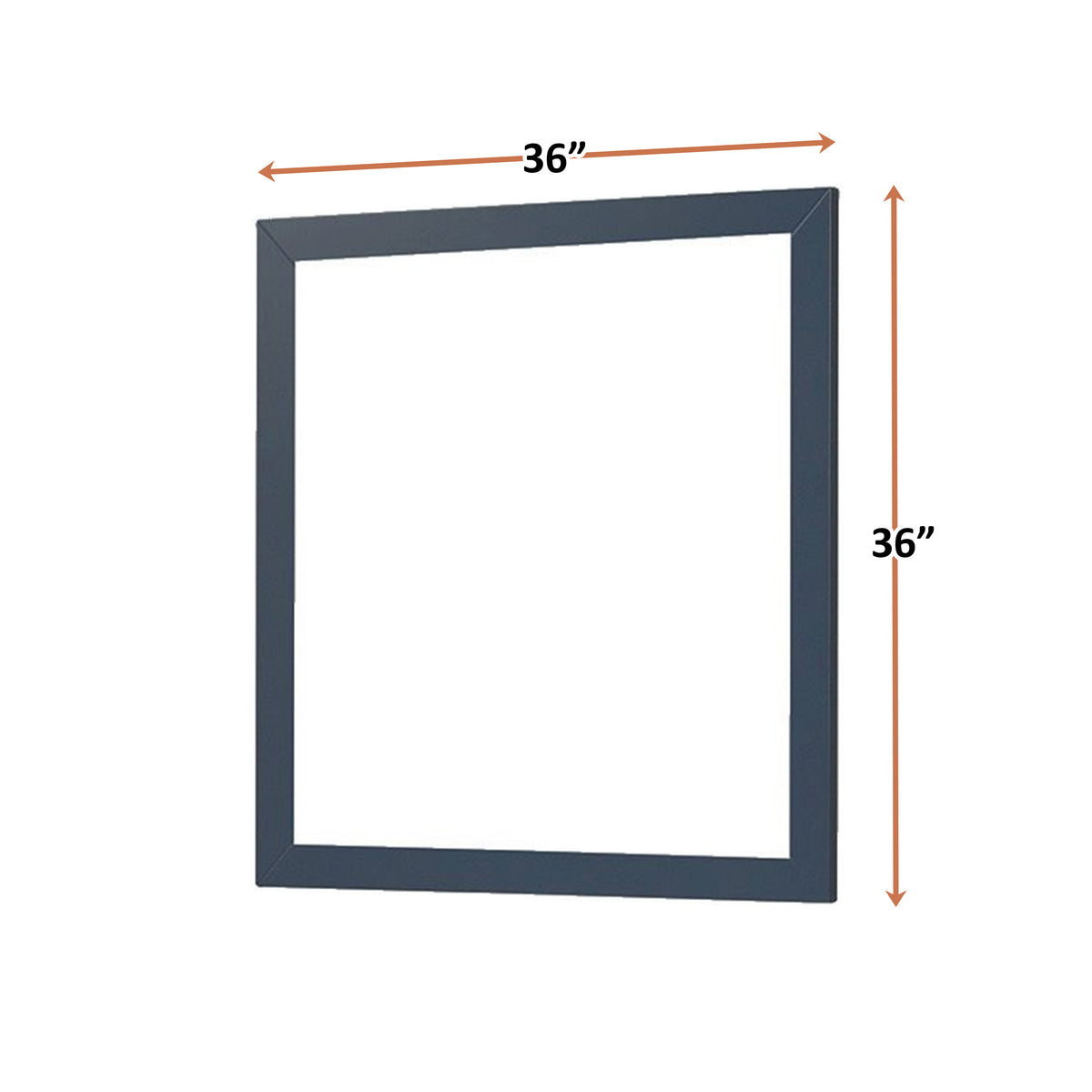Lexora Castor 36 in W x 36 in H Blue Mirror