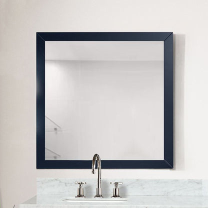 Lexora Castor 36 in W x 36 in H Blue Mirror