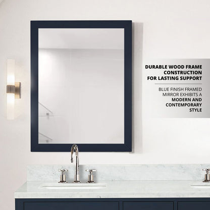 Lexora Castor 36 in W x 36 in H Blue Mirror
