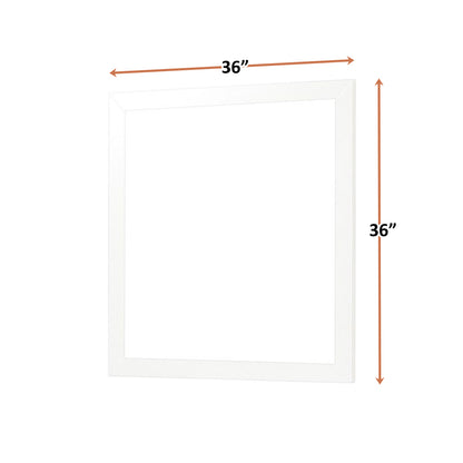 Lexora Castor 36 in W x 36 in H White Mirror