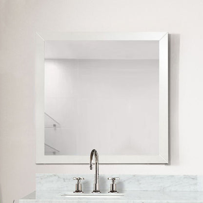Lexora Castor 36 in W x 36 in H White Mirror