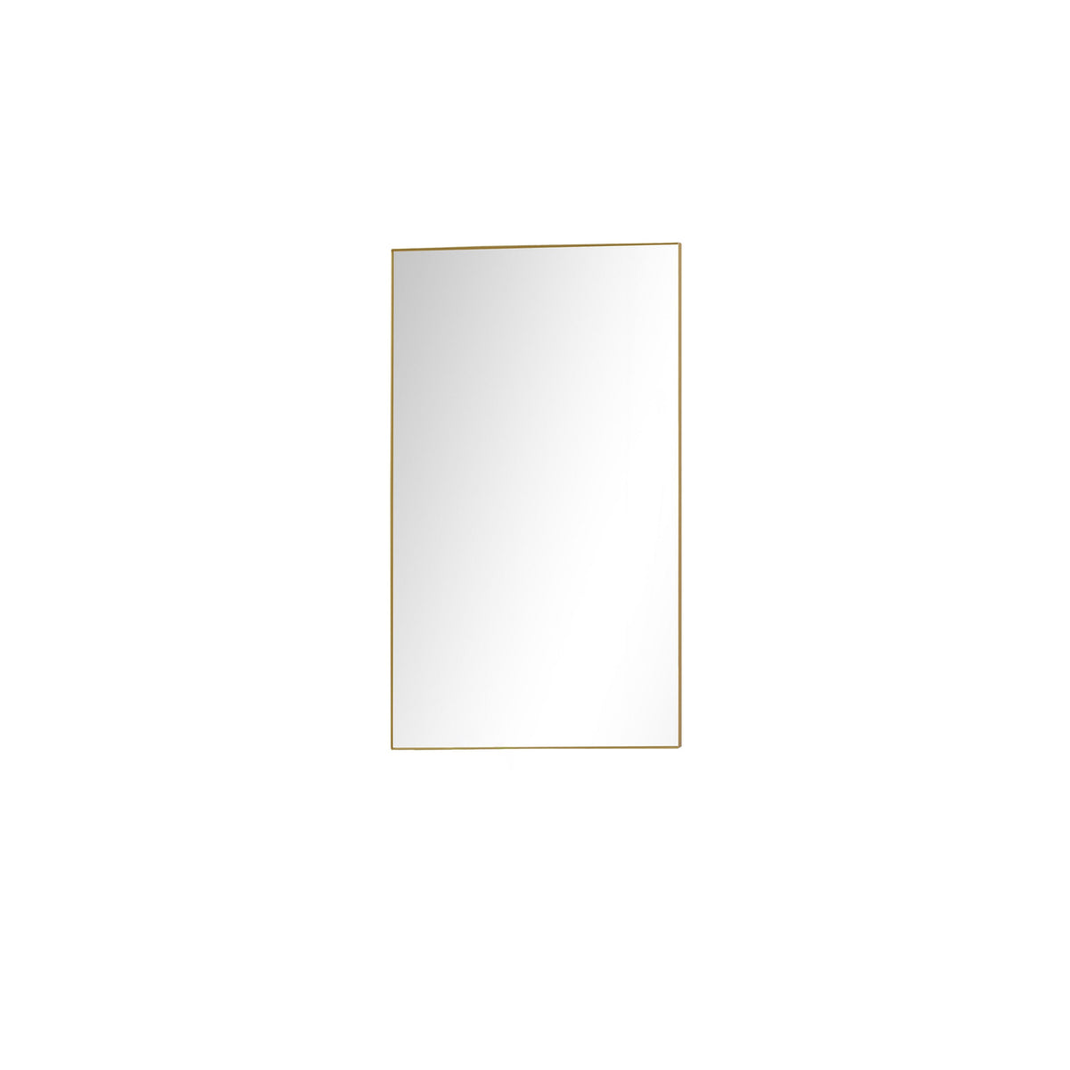 Lexora Abbey 28 in W x 36 in H Brushed Gold Mirror