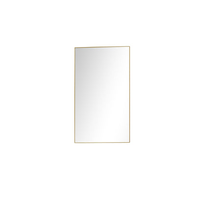 Lexora Abbey 28 in W x 36 in H Brushed Gold Mirror
