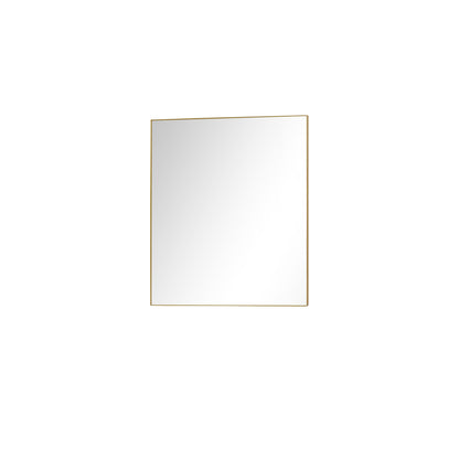 Lexora Abbey 36 in W x 36 in H Brushed Gold Mirror
