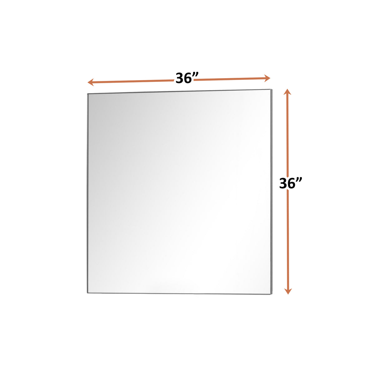 Lexora Abbey 36 in W x 36 in H Brushed Nickel Mirror