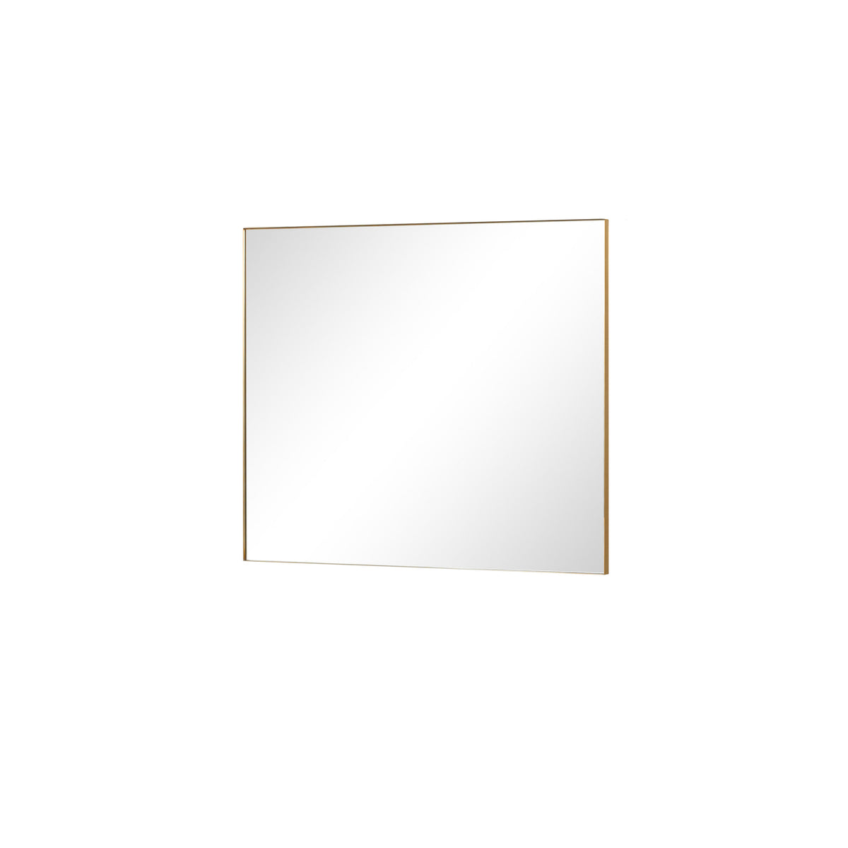 Lexora Abbey 46 in W x 36 in H Brushed Gold Mirror